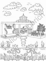 Gazebo Coloring Pages sketch template