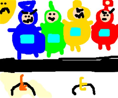 yellow teletubby murder - Drawception