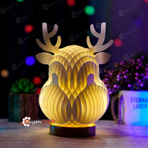 Merry Christmas Reindeer Pop Up SVG Template for Cricut Projects - 3D – 3dfancy