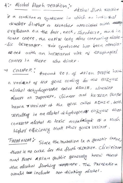 What is the alcohol flush reaction (or syndrome)? What are its causes ...