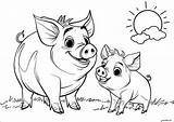 Mommy And baby Piggy  Pig Coloring Pages For Kids sketch template