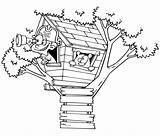 Treehouse Coloring Page Pages sketch template