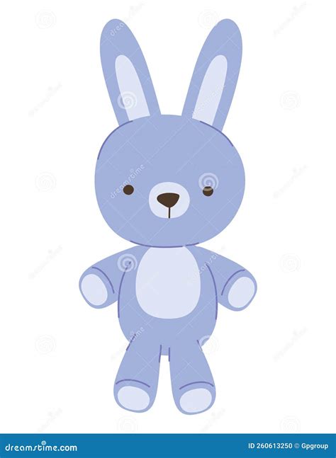 Baby rabbit toy stock vector. Illustration of soft, bunny - 260613250