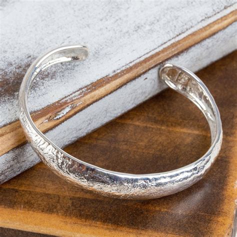 Taxco Silver Jewelry Handcrafted Cuff Bracelet - Taxco Lineage | NOVICA