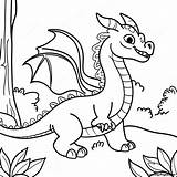 Mystical Dragon In A Forest Coloring Page  Pagescom sketch template