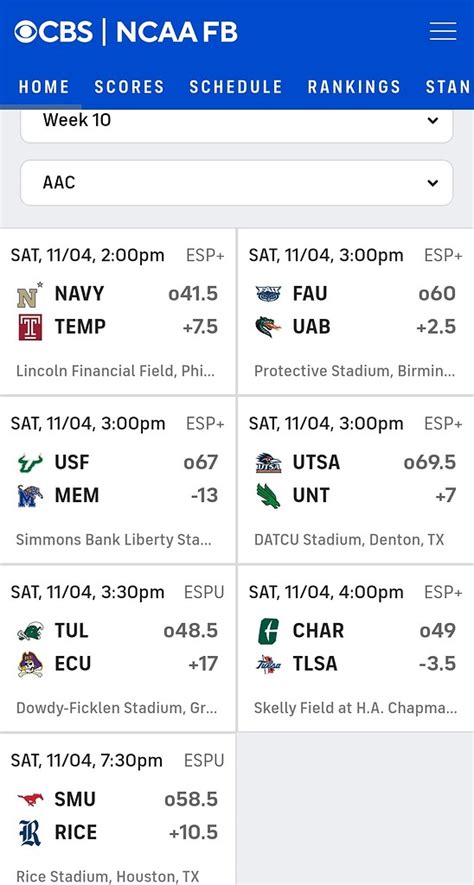 2023 AAC Football - Week 10 News, Schedule, Discussion - AAC FOOTBALL ...