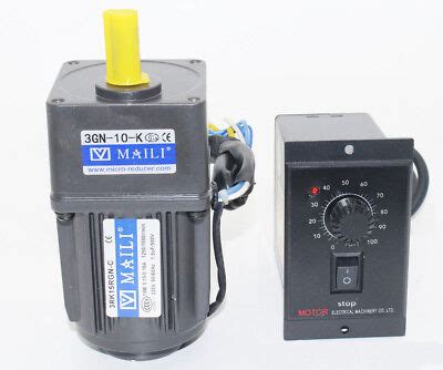 220V AC Gear Motor Electric Motor Variable Speed Controller Reduction Ratio 1:10 | eBay