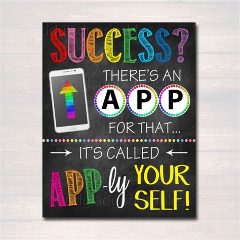 Success There's an App for That School Poster, Classroom Decor, Classroom Management INSTANT ...