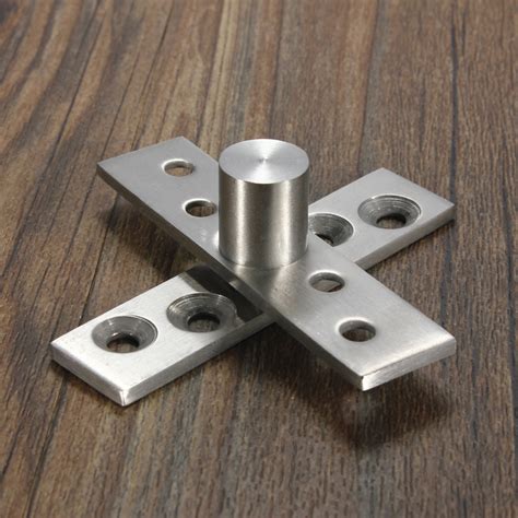 2pcs 360 Degree Door Pivot Hinge Hardware Silver 74mm Length | Alexnld.com