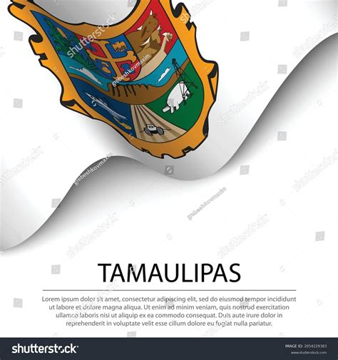 Waving Flag Tamaulipas State Mexico On Stock Vector (Royalty Free ...