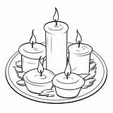 Candle coloring Page – Coloring Corner sketch template
