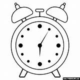 Alarm Clock Coloring Page sketch template