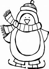 Coloring Pages  Winter Penguin sketch template
