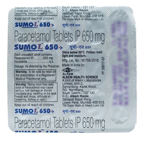 Sumo L 650 MG Tablet ER - Uses, Dosage, Side Effects, Price, Composition | Practo