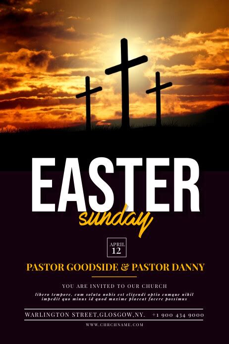 Easter Sunday Church Flyer Template | PosterMyWall