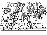 Bonfire Night Colouring Printable Guy Fawkes Poster Fireworks  sketch template