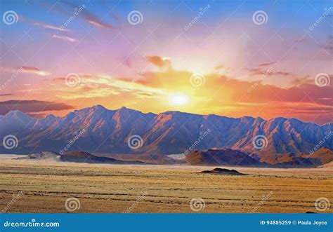 Landscape of Namib Naukluft National Park at Sunrise in Namibia Stock Image - Image of empty ...