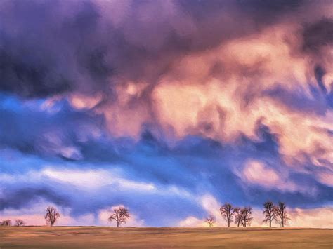 Winter Prairie Sunset Painting by Dominic Piperata - Fine Art America