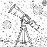 Enchanted Telescope Coloring Pages sketch template