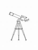 Telescope coloring pages sketch template