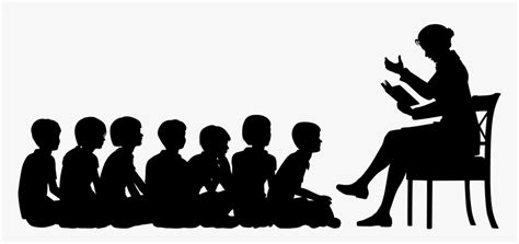 Transparent Person Sitting Back View Png - Teacher Silhouette, Png ...