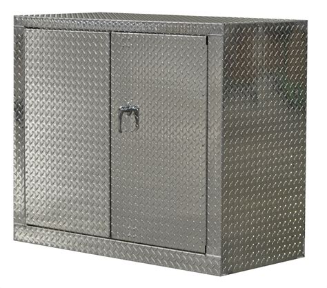 Garage Cabinet - 4 Foot - Deluxe - Diamond Plate Aluminum | GarageTeam