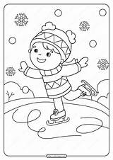 Ice Skating Printables sketch template