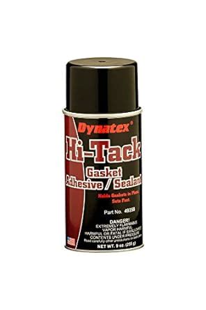 Dynatex 49358 High Tack Gasket Adhesive Spray, Pungent Solvent Scent, -65/450 Degree F, 9 oz ...