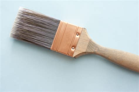 Free Stock Photo 12199 Thick wall paint brush on blue background | freeimageslive