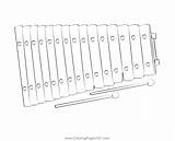 Xylophone Coloring Pages sketch template