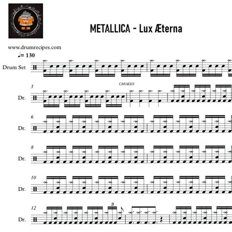 Metallica - Lux Æterna (Drum Score PDF)