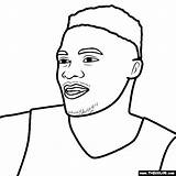 Russell Westbrook White Coloring Sheets Pages sketch template