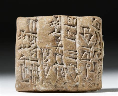 Sold Price: Mesopotamian Cuneiform Clay Tablet - Translated - January 3, 0117 7:00 AM MST