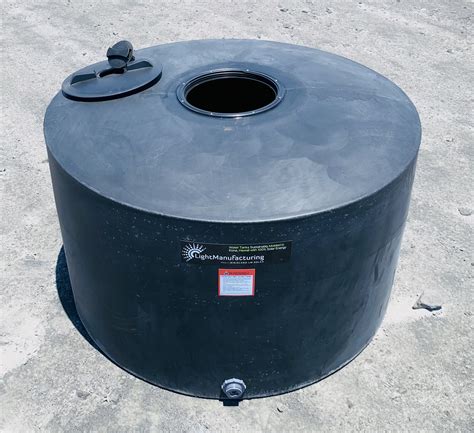 Water Tank, 500 Gallon - SHORT, BLACK | LM Big Island