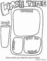 Lunch Coloring Page sketch template