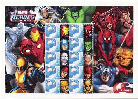 Marvel Superheroes Stamps
