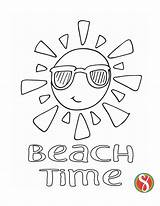 Free Beach Coloring Pages — Stevie Doodles sketch template