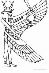 Egyptian God Isis Coloring Pages  Free Printable sketch template