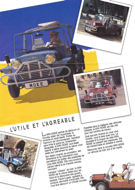 1989 Mini Moke | French brochure for this minimalist vehicle… | JOHN ...