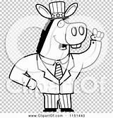 Democrat Donkey Coloring Page Sketch sketch template