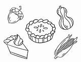 Thanksgiving Coloring Pages Food sketch template