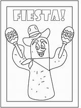 Fiesta Mexican Coloring Pages – Birthday Printable sketch template