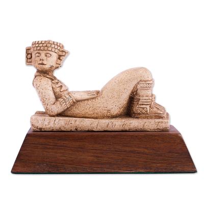 Limestone Mayan Chac Mool Sculpture from Chichen Itza - Chac Mool with ...