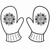 Printable Mitten Pattern Template Sketch Coloring Page sketch template
