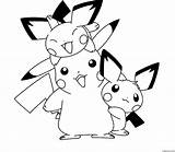 Pichu Coloring Pages sketch template