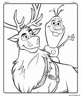 Olaf And Sven From Disney Frozen 2 Coloring Page Printable sketch template