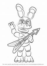 Five Nights At Freddys Toy Bonnie Coloring Pages  Fnaf Chica sketch template