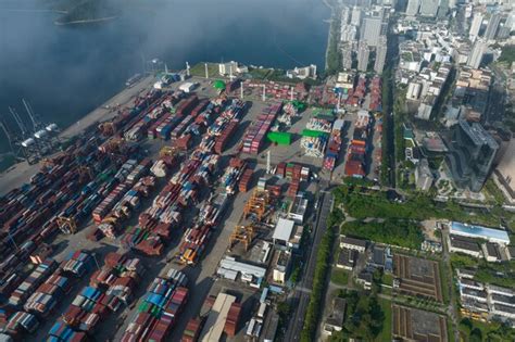 Premium Photo | Shenzhen china circa 2022 aerial view of container ship in yantian port in ...