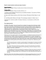 Rawls Principles of Justice lecture notes.pdf - Rawlss original position and the principles of ...