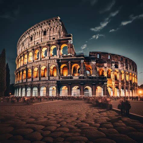 Roman Colosseum At Night Wallpaper